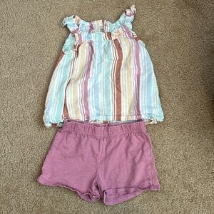 Carter’s Girls Ruffle Sleeveless Short Set
